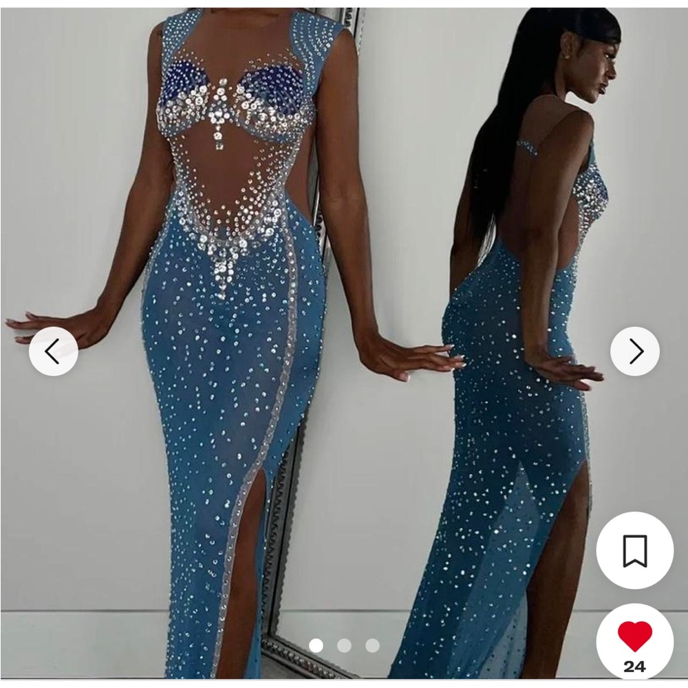 Alglist Jasmine Dress, Birthday dress. Embellished maxi dress